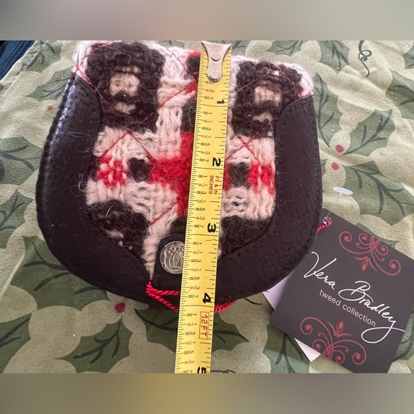 New* Vera Bradley Tweed Saddle Wallet Multi cards-Multicolor Geometric Pattern - Picture 8 of 9